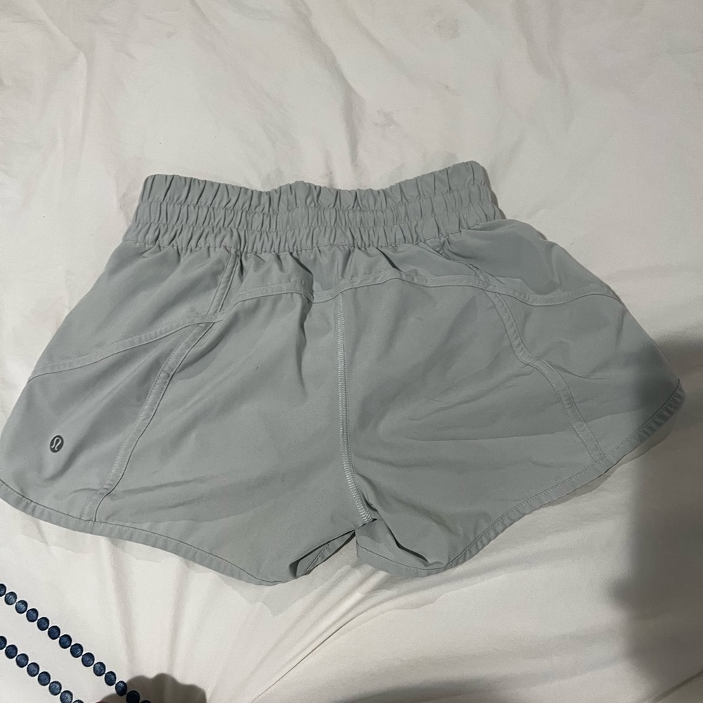 Light blue seafoam LuLuLemon running shorts
